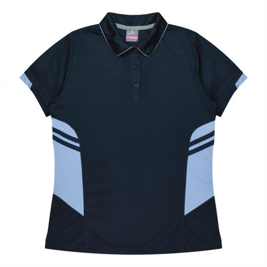 Bellevue Womens Polos Navy Sky